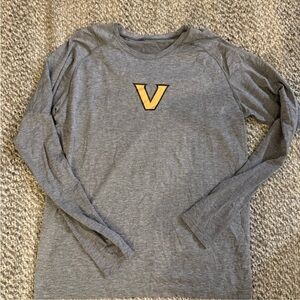 lululemon athletica Vanderbilt metal vent tech Gray Long Sleeve Tee VandyBoys xl